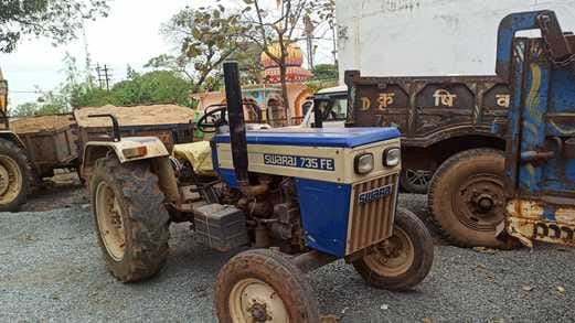 Tractor caught again for illegally transporting sand, action taken on SP's instructions