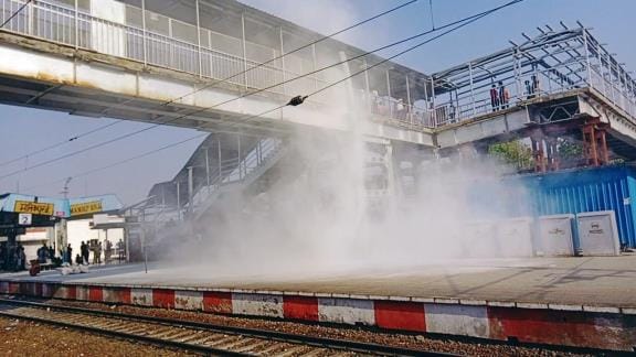 Fire broke out due to electrical short circuit in the junction, causing stampede