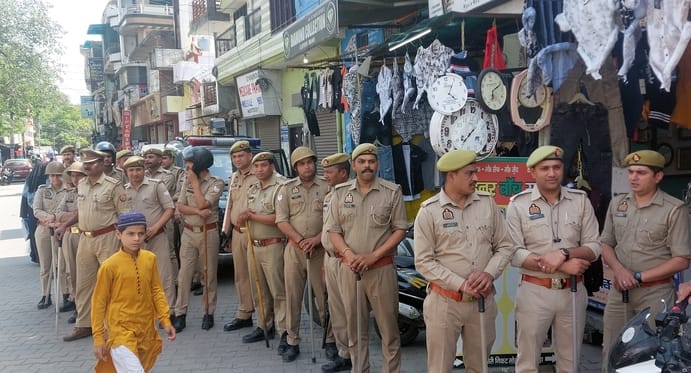 Police remained alert throughout the district regarding Friday prayers