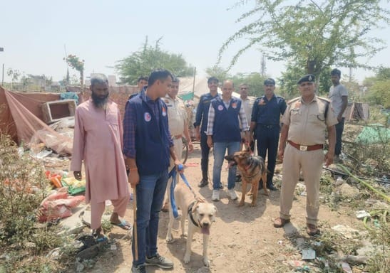 Police conducted search operation in slums