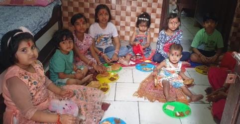 Kanjak pujan was done in homes on Ashtami