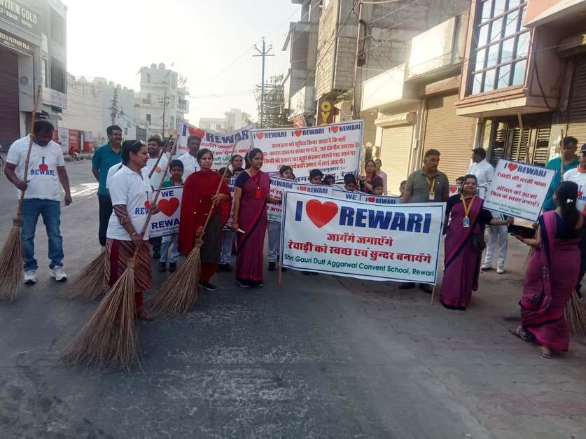 People were made aware by running a mega cleanliness campaign