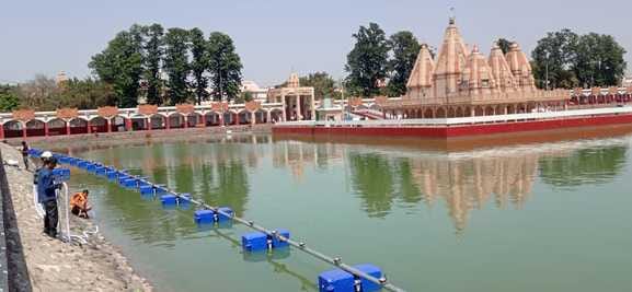 Tourists will enjoy colorful fountains at Brahma Sarovar