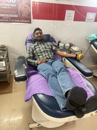 Harsh travelled 150 km to donate blood for a blood cancer victim