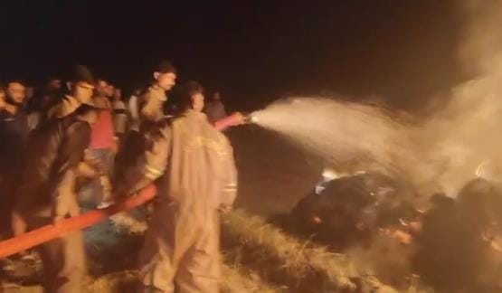 A huge fire broke out in a wheat field, 5 bigha crop turned to ashes