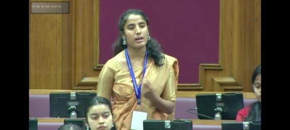 Sandhya Yadav gave a speech on the constitution in the assembly