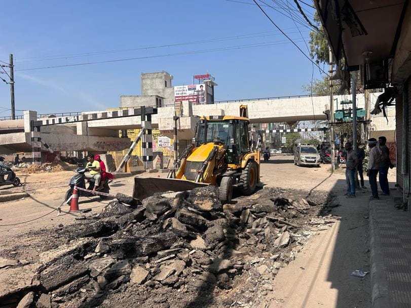 PWD claims... Road construction under the railway elevated track will be completed this week.