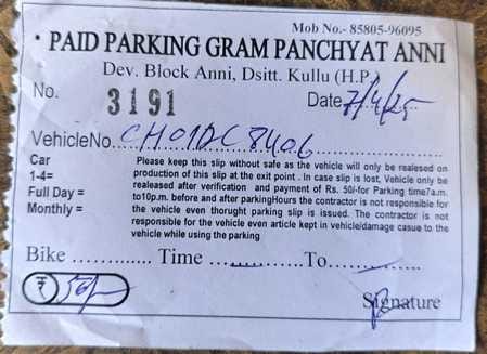 Illegal collection of money for car parking continues in Aani