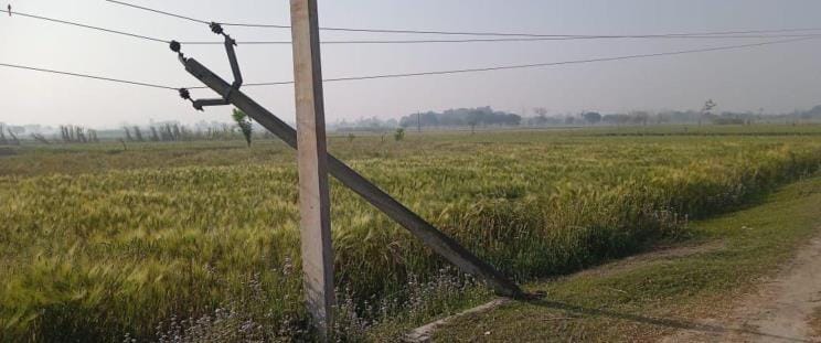 bahraich news electricity pole