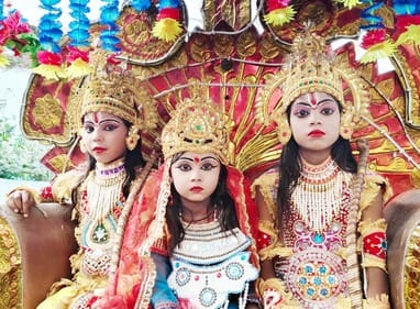 Procession taken out on Ram Navami in rural areas