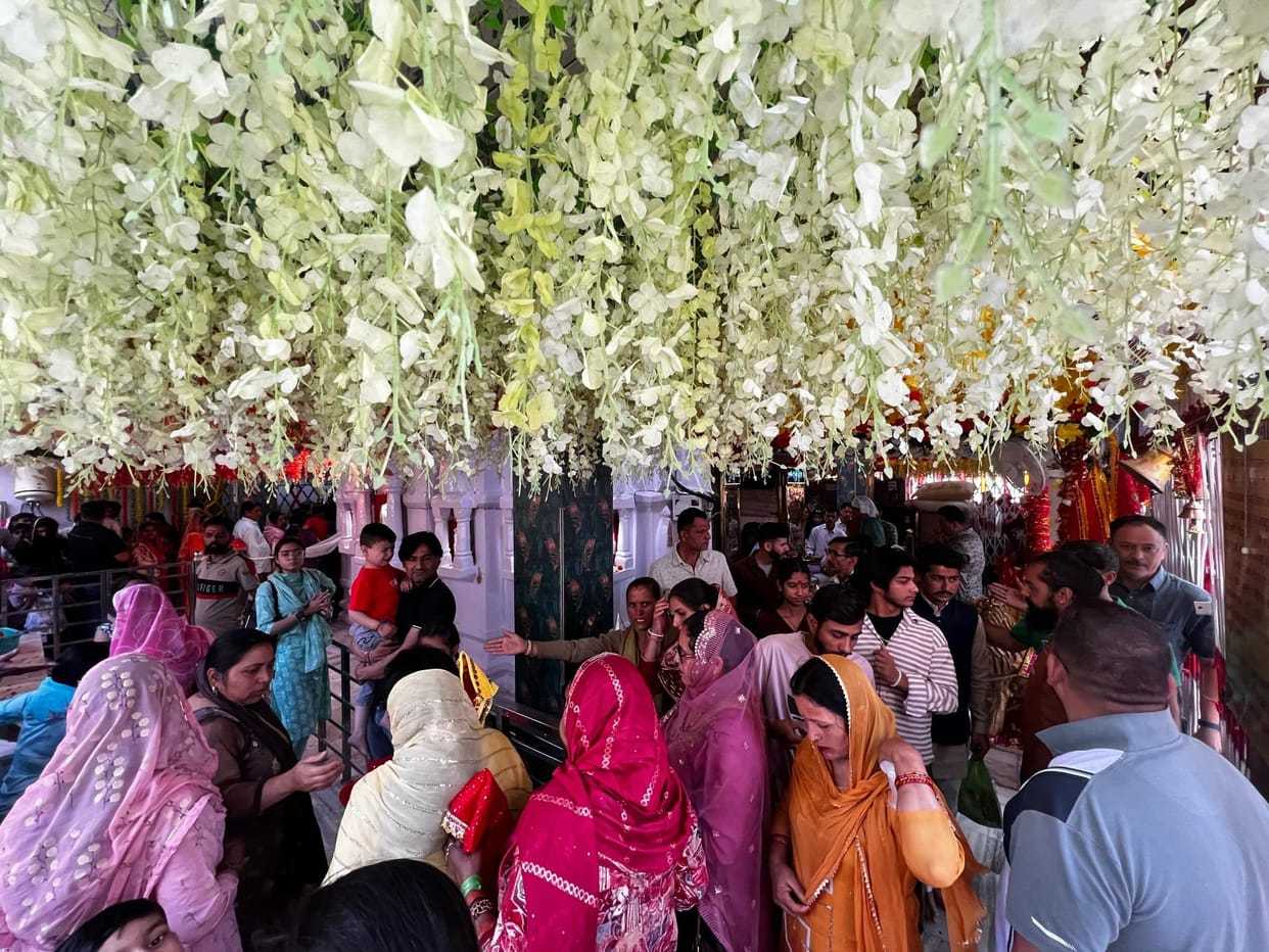 As soon as the doors of Sukarala Devi opened, there was a queue of devotees