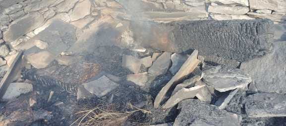 Fire broke out in the cowshed in Dhadunja