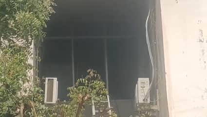 राजकीय चिकित्सालय में आग