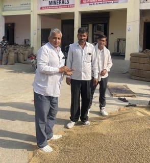 Wheat purchased for the first time in the season in Gohana and Ganaur grain market