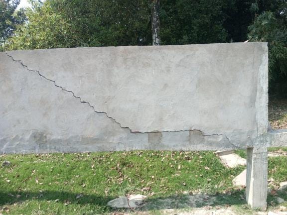 The project is not complete, construction work started collapsing