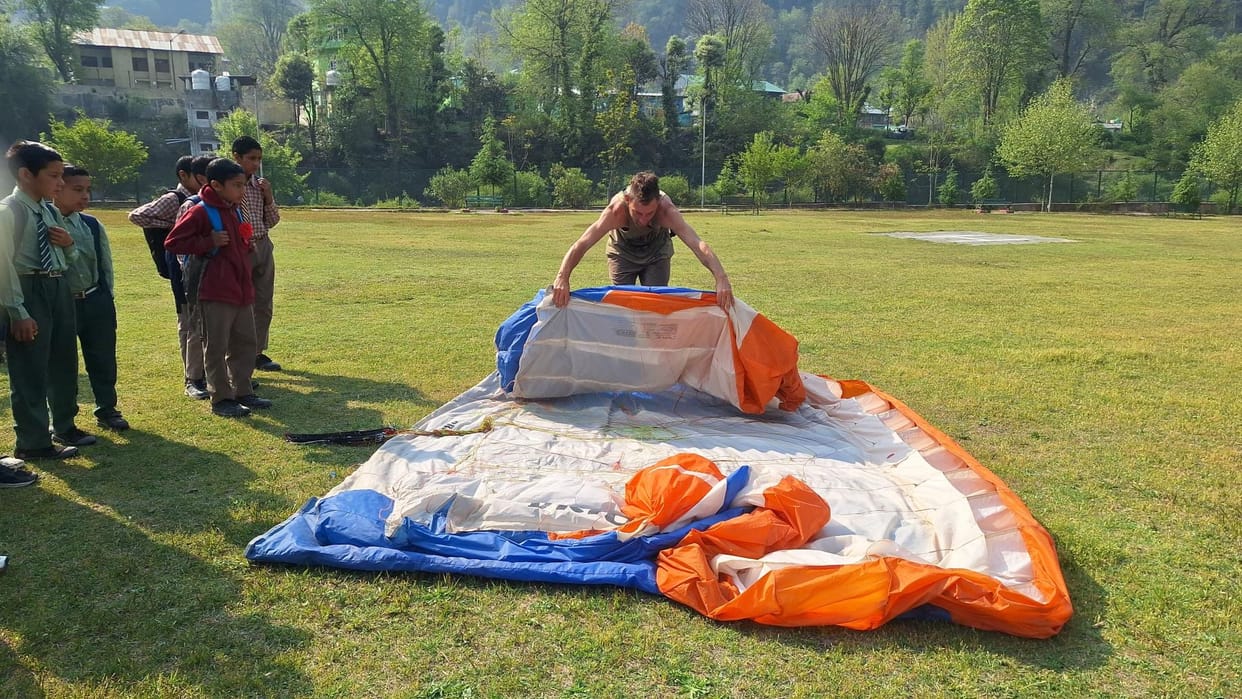 A blow to terror, tourists took their first paragliding flight in Bani