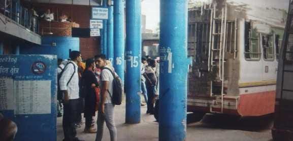 Silence prevails at the bus stand after 7 p.m.