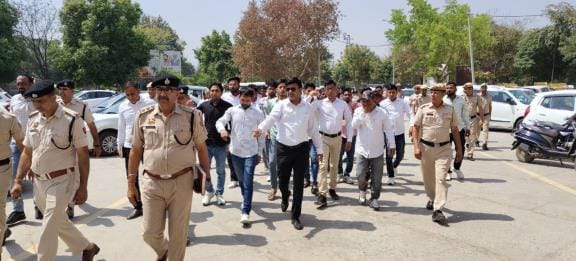 Organizations protest against the desecration of Dr. Ambedkar's photo