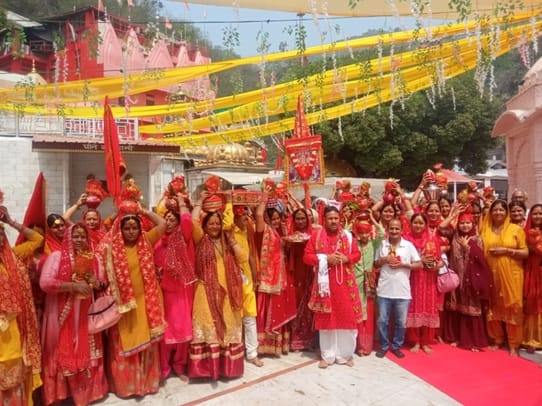 Shiv Mahapuran started with Kalash Yatra in Kathog