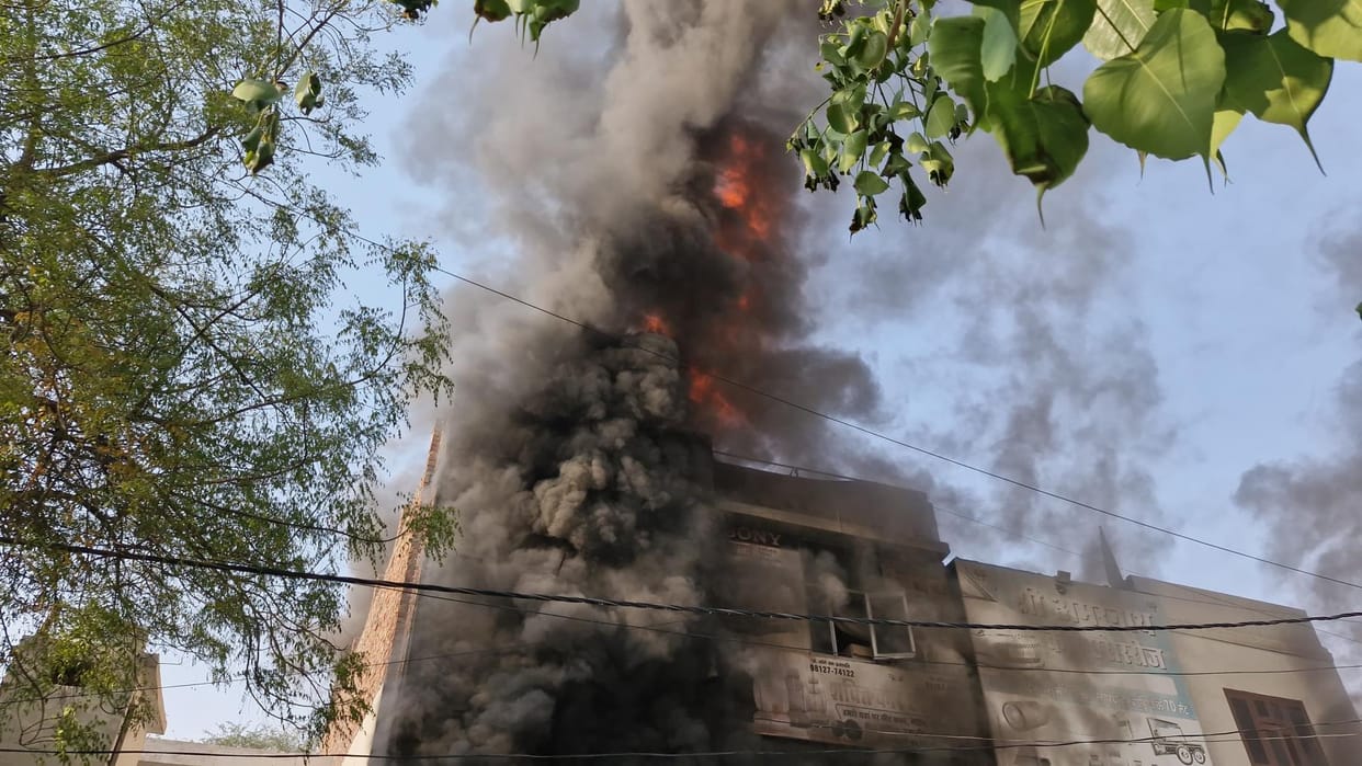 Fire broke out in a chemical drum in Auto Market, engulfing two more shops
