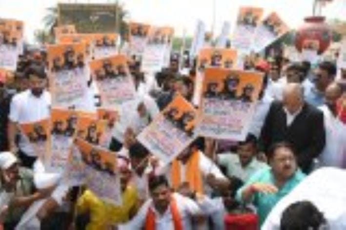 Kshatriya organizations united against the insult of Rana Sanga and demonstrated