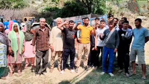 Villagers Held protest