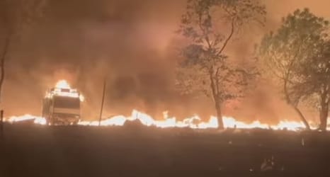 Huge fire broke out in illegal PVC market near Balor, not extinguished even after 24 hours