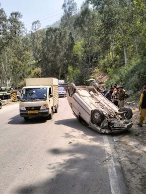 Car accident near Nogli Army Gate, Accident in Rampur, Shimla