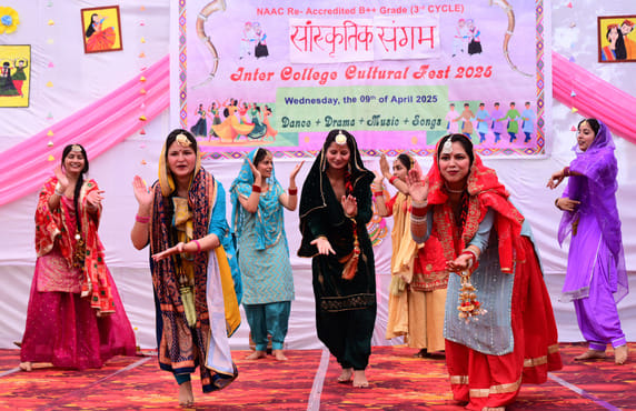 Himani of B.Ed College Dharamshala tops the solo song competition