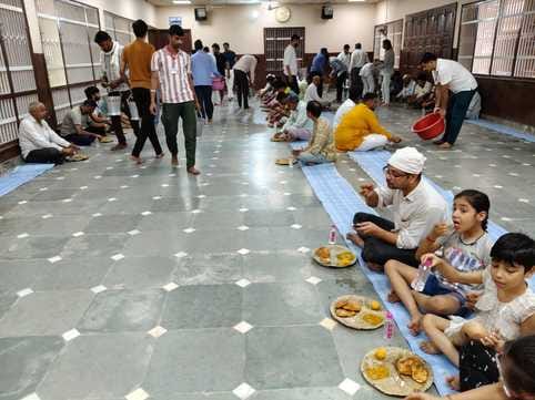 Concluding the five-day Hanuman Janmotsav program and organizing Bhandara.