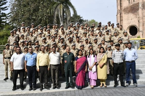 A group of cadets and staff took an educational tour of Air Force Station Ambala.
