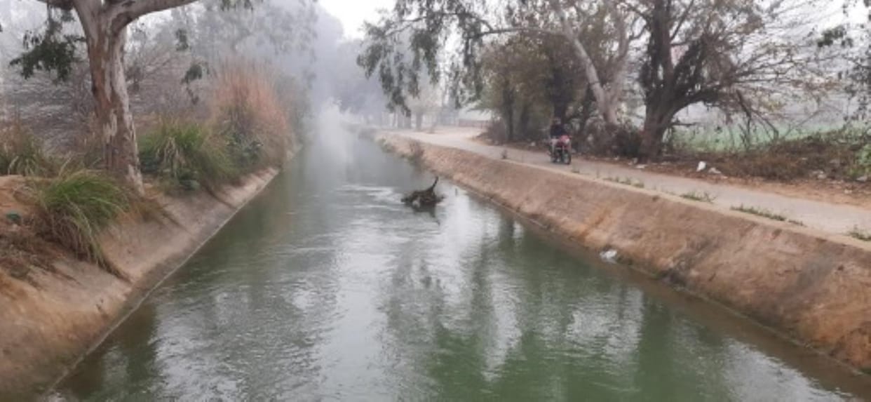Canal water reached the water tank of the water tank