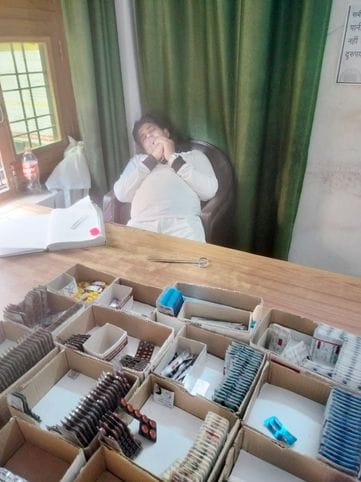 Due to shortage of doctors, hospitals are run by pharmacists and staff nurses, even cough syrup is not available