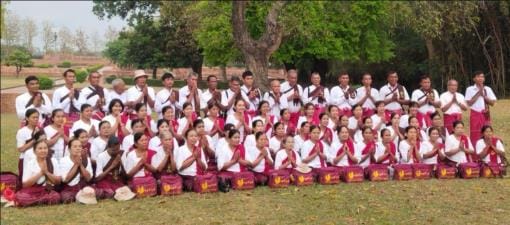 Anand Bodhi's followers reached Myanmar, offered prayers