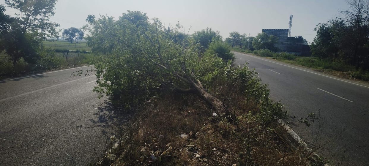 Storm came at a speed of 50 km per hour temperature dropped by 4 degrees