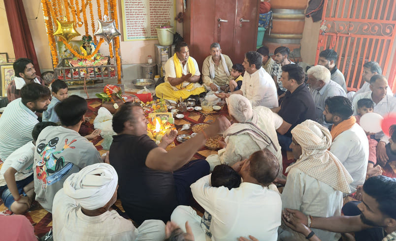 Hanuman Jayanti celebrated with great pomp in Ramsaran Majra