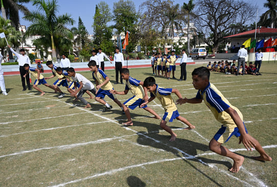 Jatin of class 12th got first place in 100 and 200 meter race competition