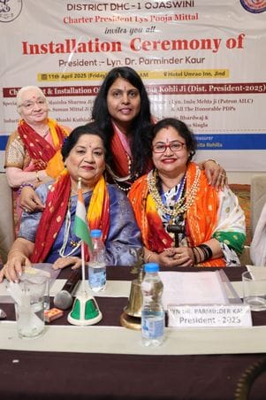 Dr. Parminder Kaur became the president of Linas Club Jind