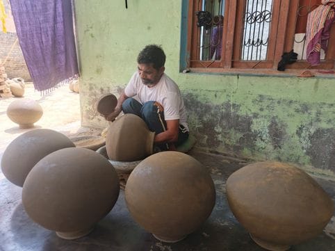 As the heat increases, the demand for earthen pots increases