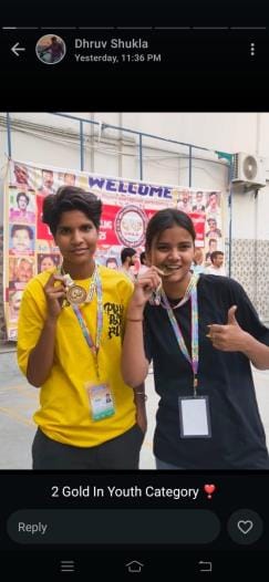The players of the district won six gold and one silver in arm wrestling