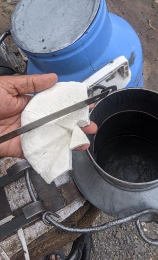 With the increase in demand during the wedding season, businessmen are active... making milk and cheese from powder