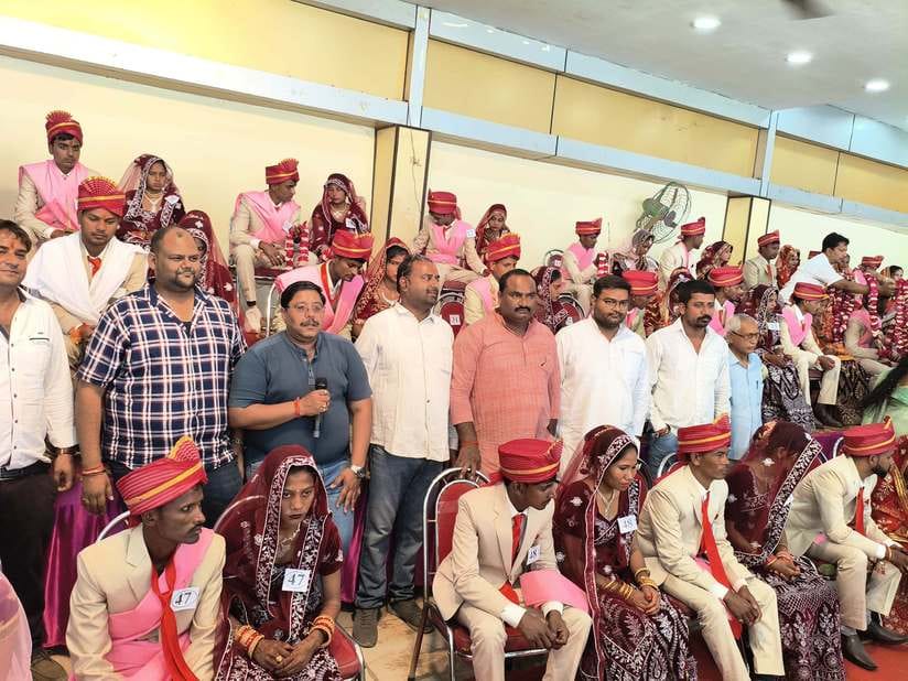51 couples held each other's hands in a mass marriage