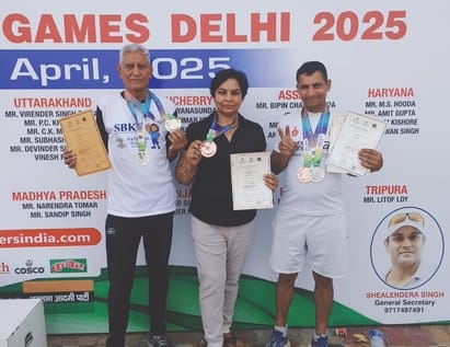 Four runners from the district won 10 medals in Khelo Masters Athletics Championship