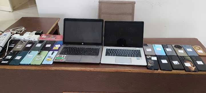 9 accused arrested for betting on cricket, 2 laptops, 22 mobiles, debit cards and passbooks seized