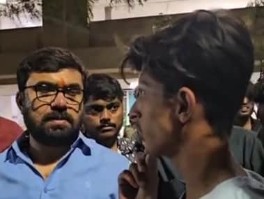 भाजपा नेता के बेटे से जानकारी लेते सांसद विवेक बंटी साहू