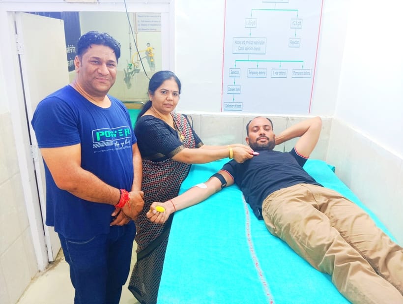 Saved life by giving blood to the needy