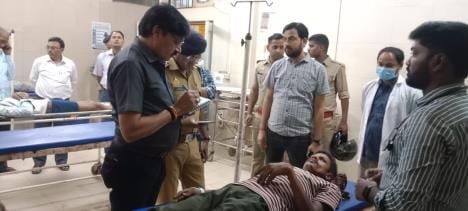 Tent pipe collided with electric wire, two workers died, two got burnt