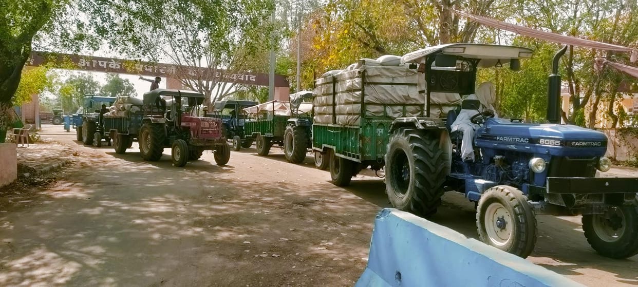 45,410 quintals of wheat arrived after two days