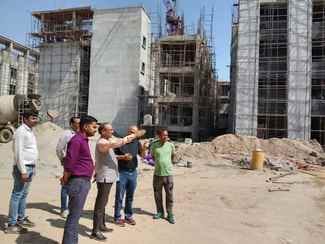 MLA Satti visited the under construction PGI Satellite Center