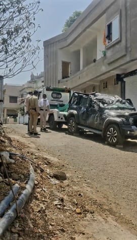 Dispute between two contractors led to uproar: Vehicles vandalized using JCB